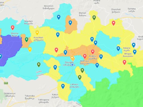 ოზურგეთის მუნიციპალიტეტის ინფრასტრუქტურული პროექტები ტერიტორიული ერთეულების მიხედვით – 2018 წელი